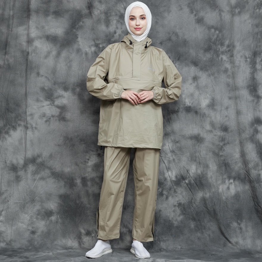 HOODJAS / KANGAROO RAINCOAT / Jas Hujan Kangguru / Anti Bocor / Jas Hujan Saku Kangguru / Pria Wanita Dewasa Anti Air /  Bahan Waterproof CREAM