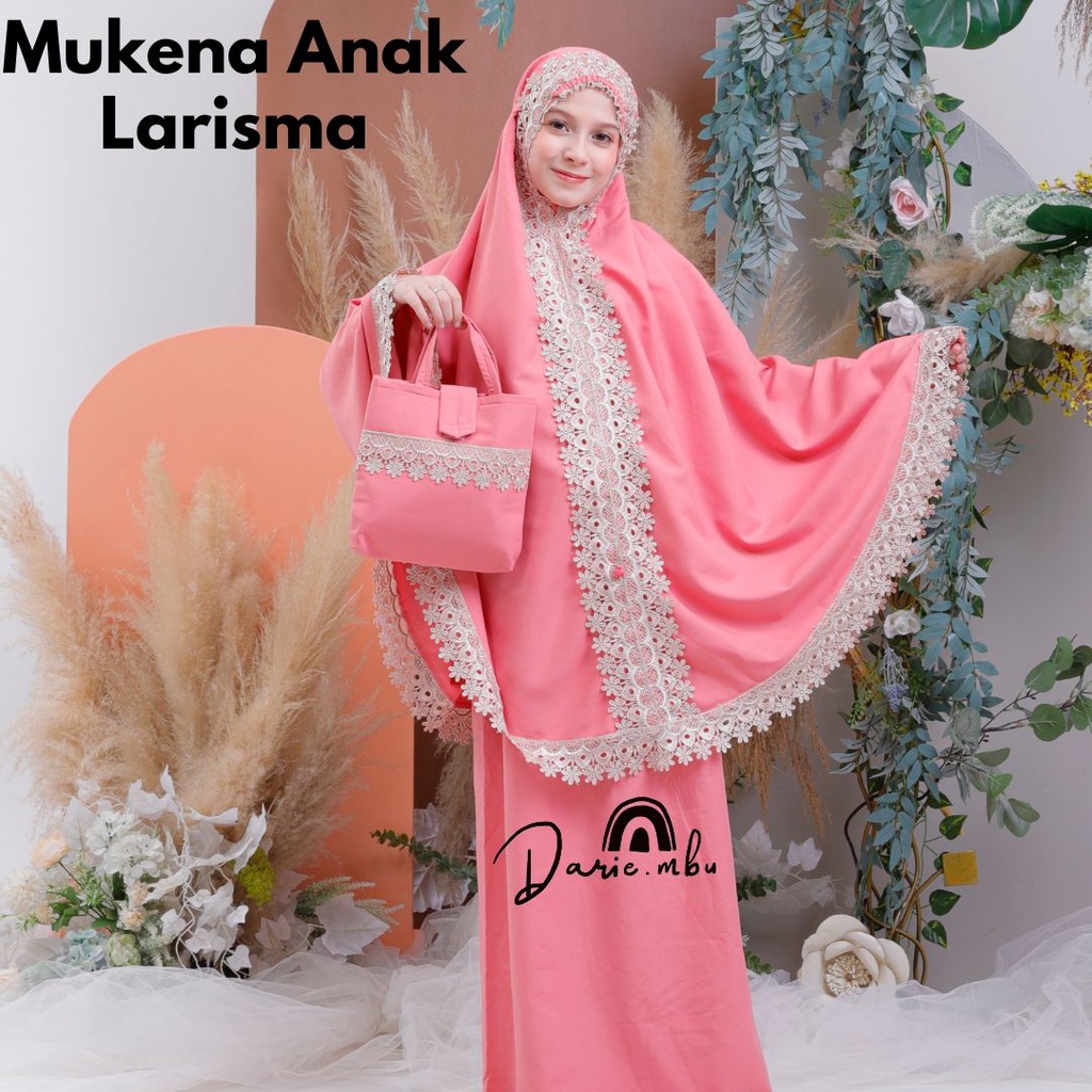 Mukena Anak Renda Mewah Larisma Seris Katun Mikro Premium