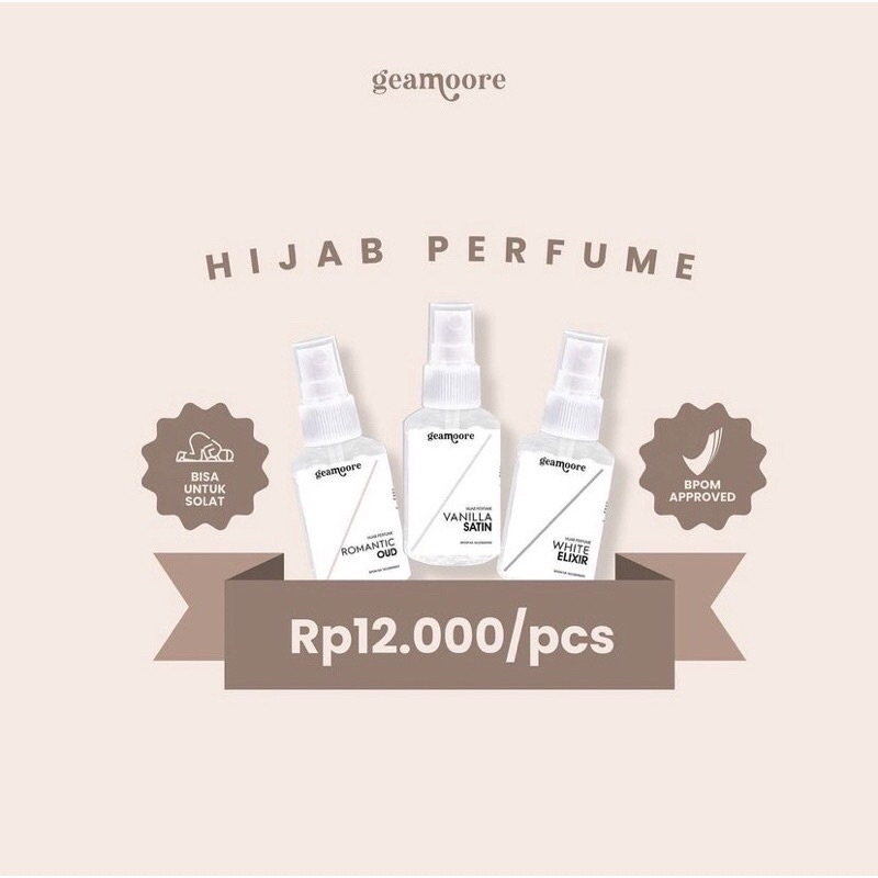 Geamoore Hijab Parfume With Shimmer Spray 50ml HIJAB PERFUME GEAMOORE X HAIR PARFUM GEAMOORE  Parfum