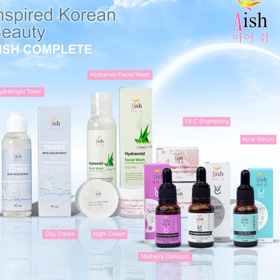 HOT SALES ㊔ AISH SKINCARE - FACIAL WASH / AISH SERUM KOREA / TONER / DAY&amp;NIGHT CREAM - 100% Original X◉