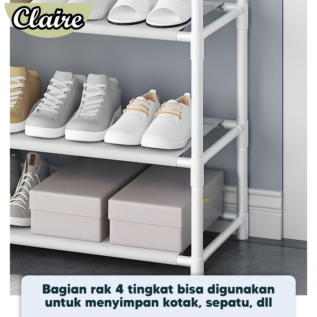 Stand Hanger Rak Multifungsi / Tempat Gantung Pakaian Serbaguna