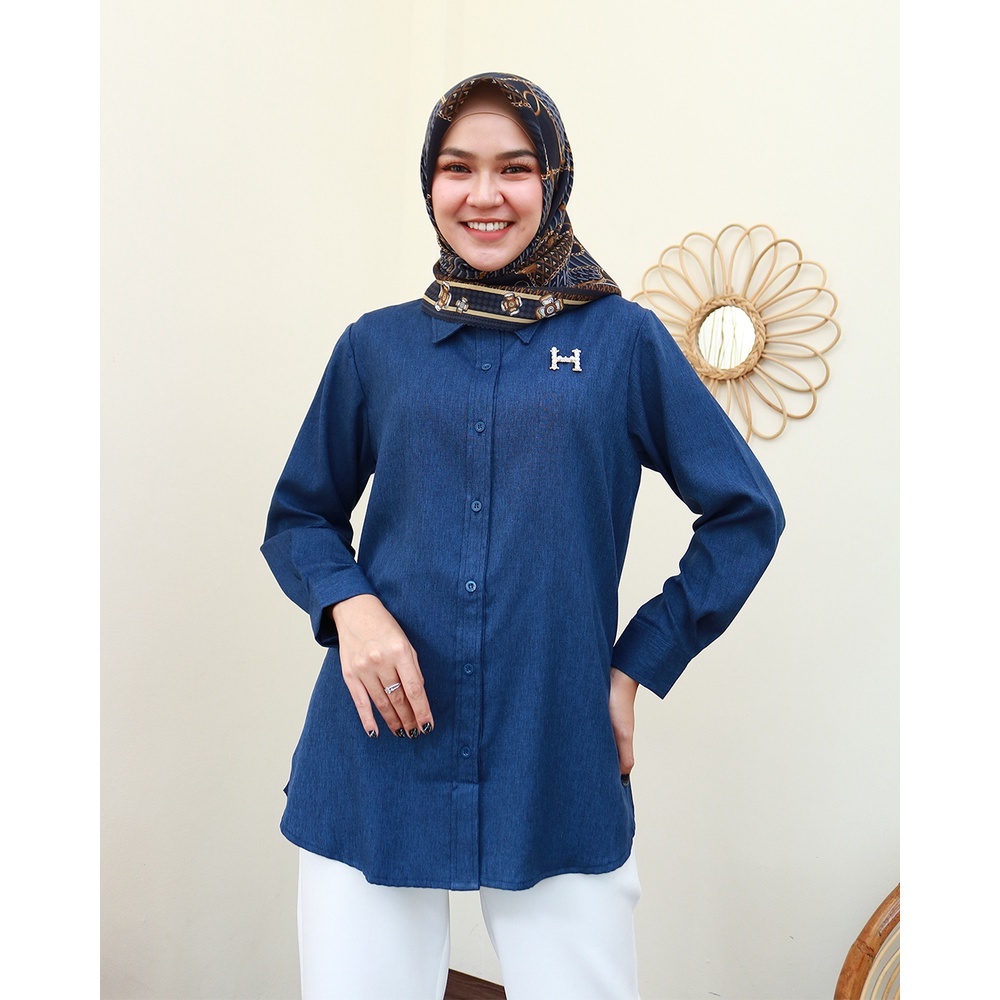 SISKA Shirt - Kemeja Kerja Wanita Terbaru by Hijab Mamah icis Sku 2