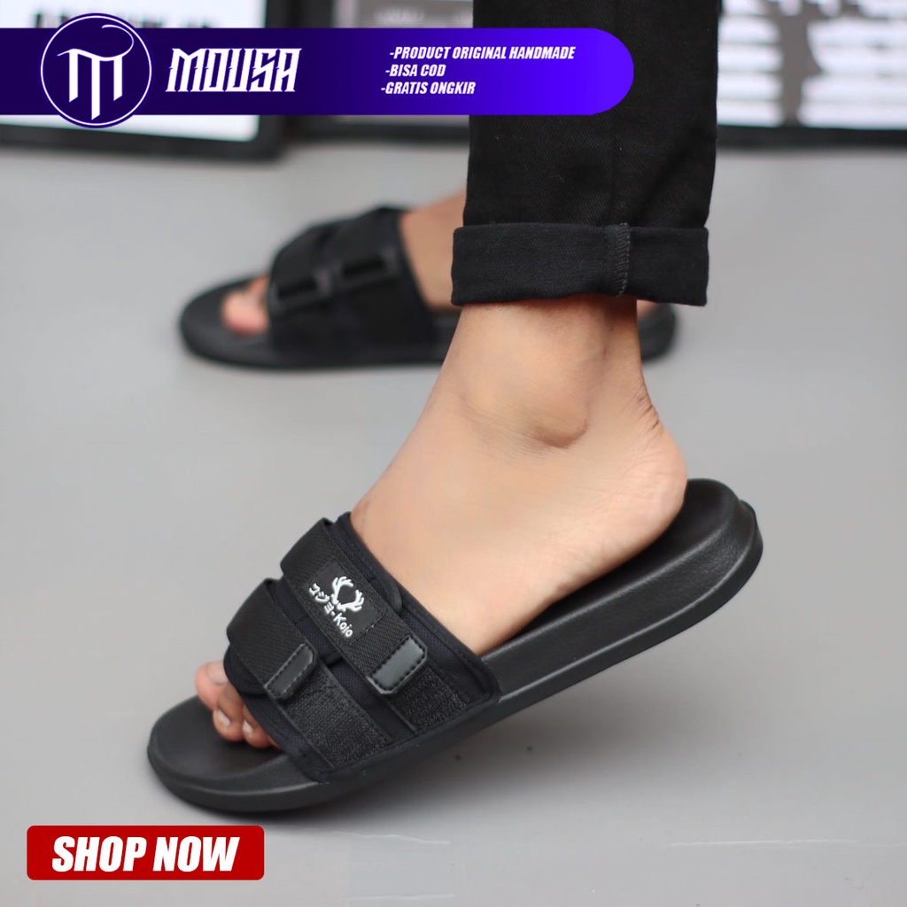 Sandal Pria Distro Kekinian Murah Nyaman Santai Mousa Miki