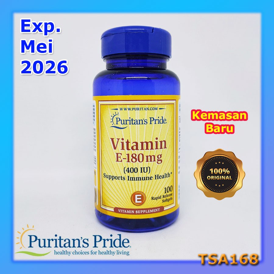 Puritan Pride Vitamin E 180 mg 400 IU 100 Softgels Puritan's Puritans