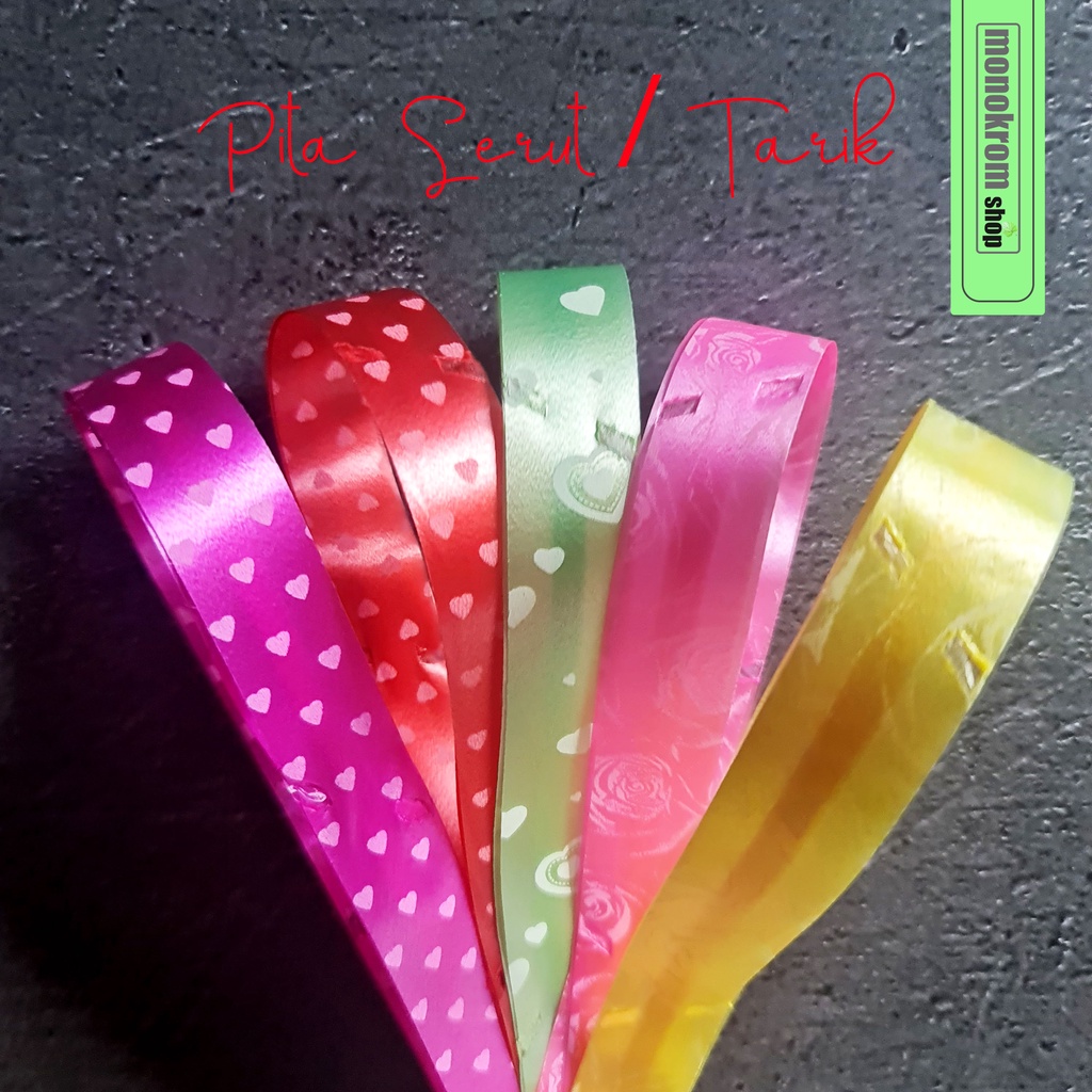 

Pita Tarik / Serut Motif - 18 mm Panjang 35 cm Parcel Kado Hampers Parcel