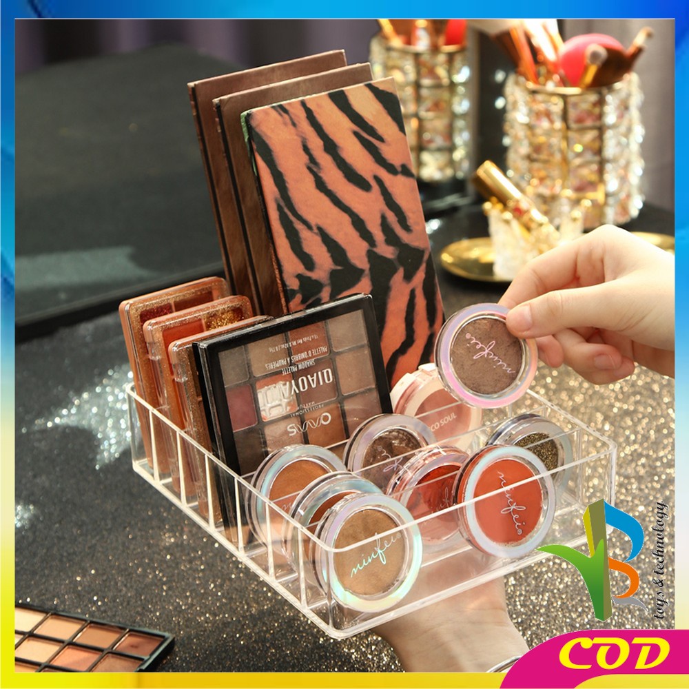 RB-K41 K44 Rak Akrilik Kosmetik 7 Grid Cosmetic Organizer / Tempat Penyimpanan Make Up Kosmetik