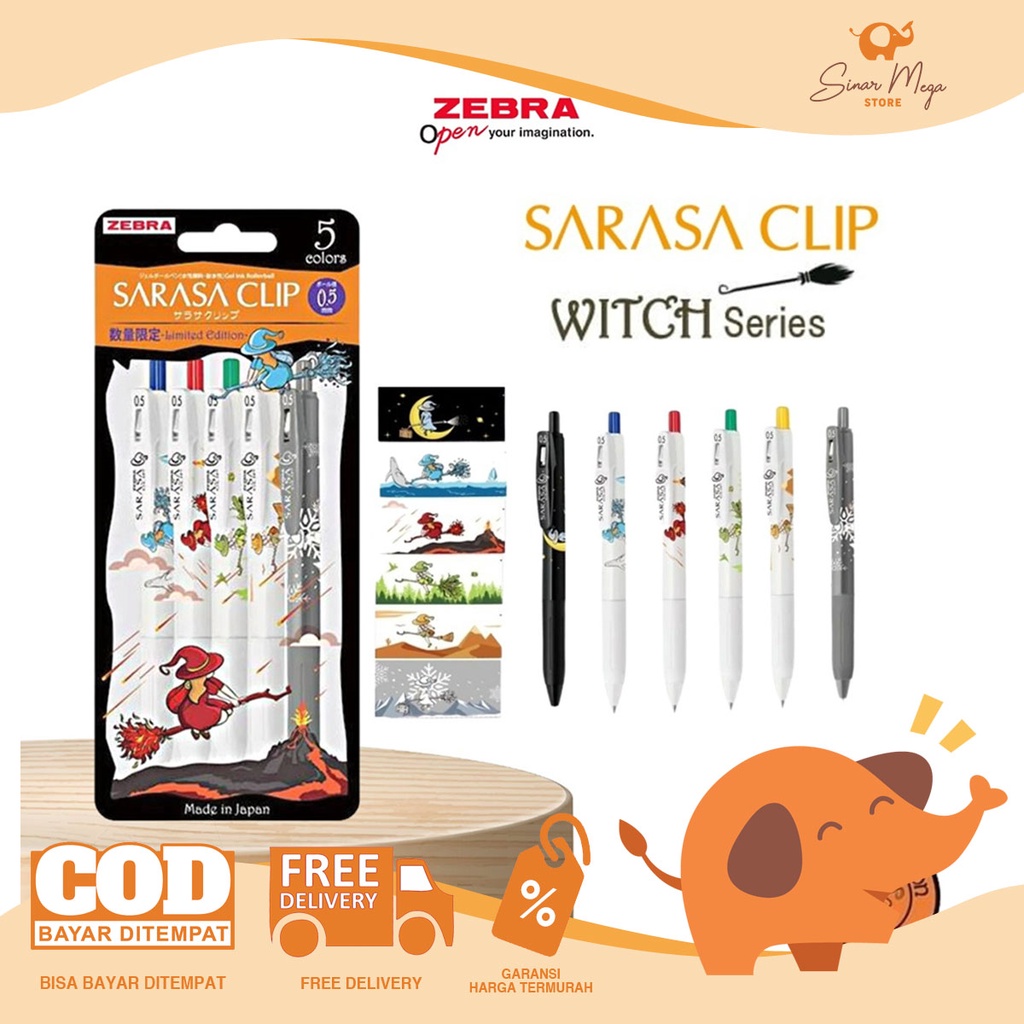 Jual Zebra Sarasa Clip Witch Series Limited Edition Pulpen Sarasa