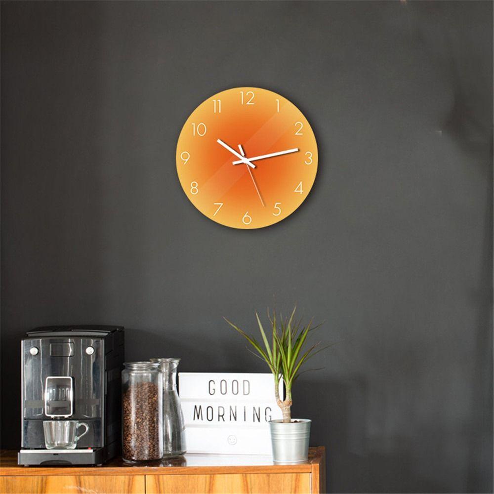 R-flower Sunset Jam Dinding Simple Clock Hiasan Kamar Tidur Gaya Modern Hiasan Dinding