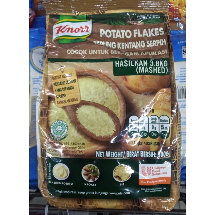 

Tken Knorr Potato Flakes 500Gr Tepung Kentang Serpih - Murah