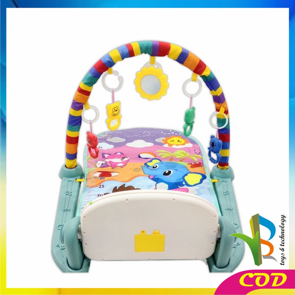 RB-M15-16 Baby Play Gym Mainan Anak Bayi Rattle &amp; Piano Playmat Matras / Kasur Bayi Playgym Musical