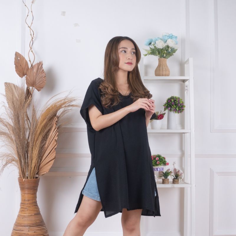 Nagita Long Square | Atasan Tunik Nagita Cringkel