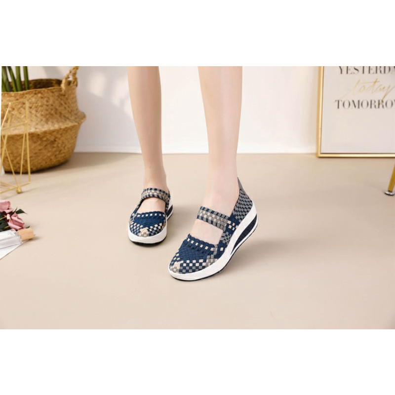 Sepatu Rajut KIDDO W2089 WEDGES ORIGINAL