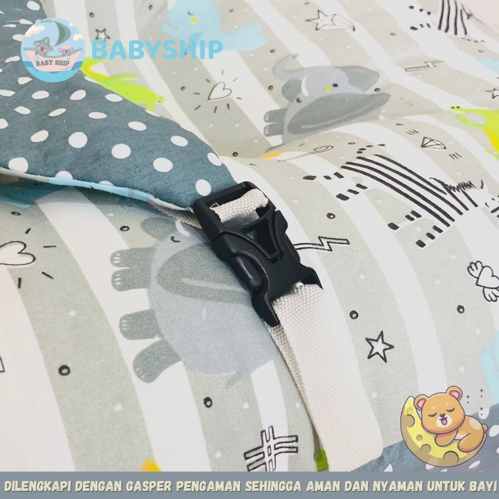 Sofa Bayi Jumbo Multifungsi Dengan Gesper Pengaman Free Bantal Peyang dan Tas Mika [ Merk BabyShip ] / Kasur Bayi / Bantal Bayi