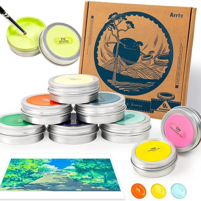 

ARRTX Premium Gouache 9 Colors x 30ml Set B (Pastel)