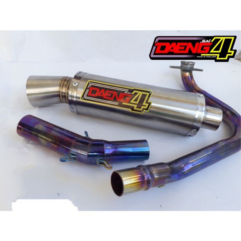 Knalpot RACING DAENG 4 leher blumon mio Beat Vario nmax Aerox inlet 38/50 mm