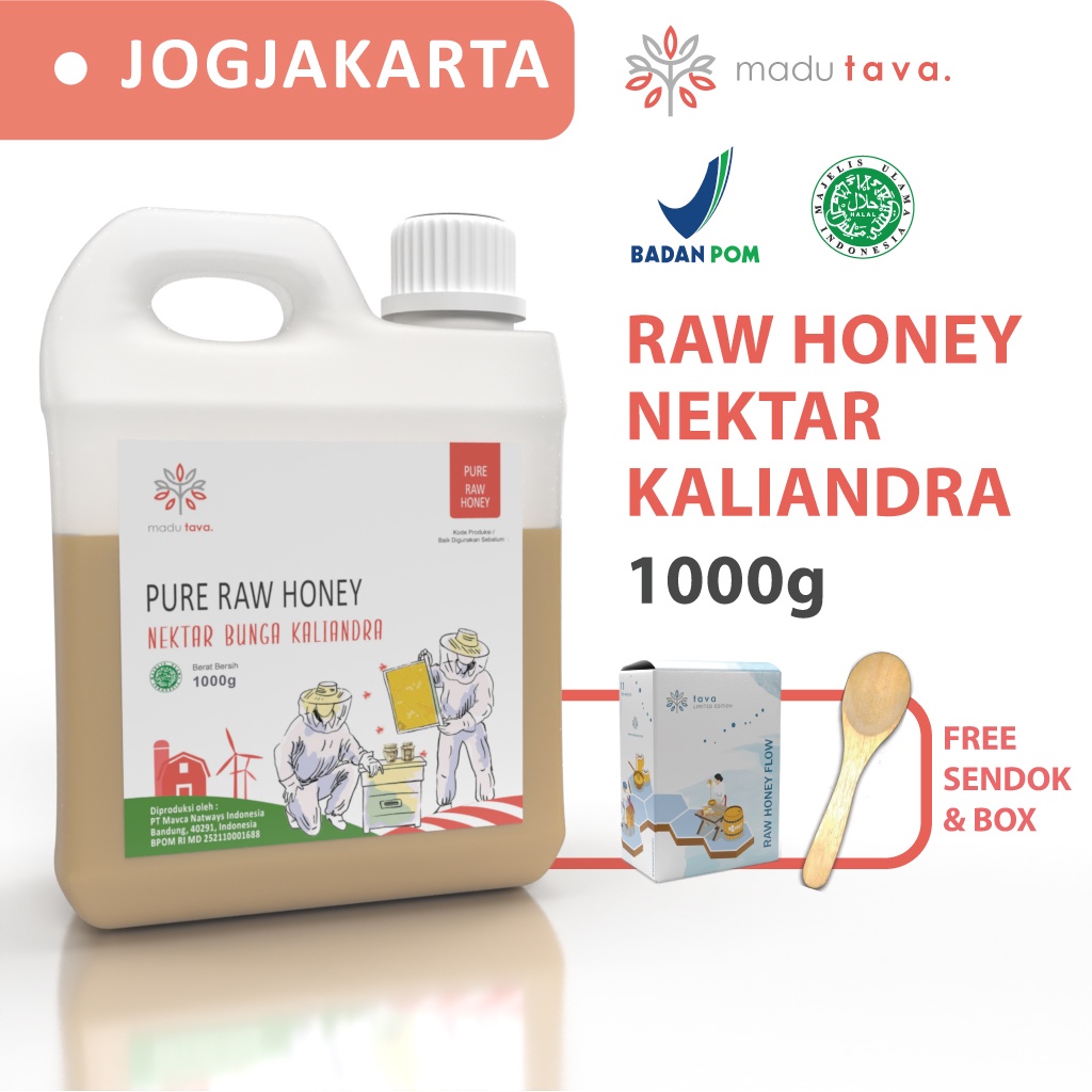 

Madu Murni Asli Tava Nektar Kaliandra 1kg Grade A 100% Alami Pure Natural Raw Honey