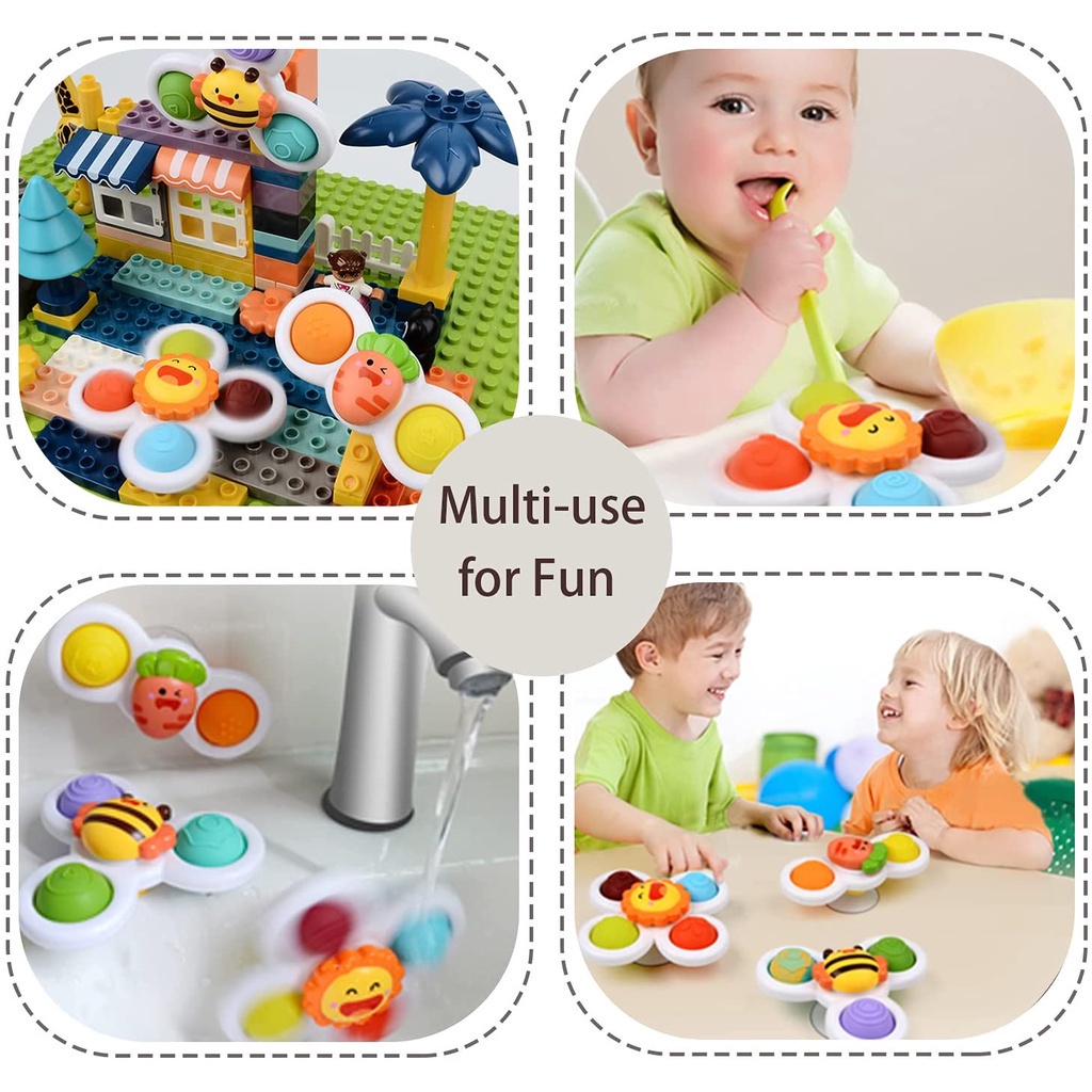 Mainan Edukasi Montessori 5in1 Bayi Rattle Silicon Gigi Tumbuh Gigi BPA Anak Mirar Toy Bermain Gym Silicone Brain Game