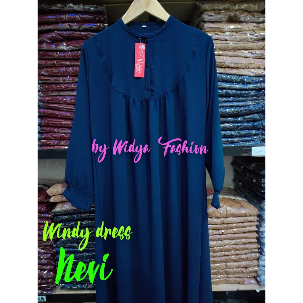 Gamis Windy Dress Crinkle Airflow Premium / Gamis Wanita Muslim Crinkle Premium Terbaru / Baju Wanita Muslim Kondangan Pesta Lebaran