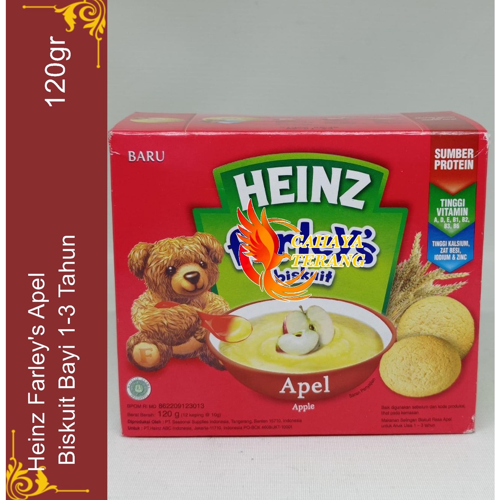 Heinz Farley's 120gr Biskuit Bayi 6-24 Bulan-Apel