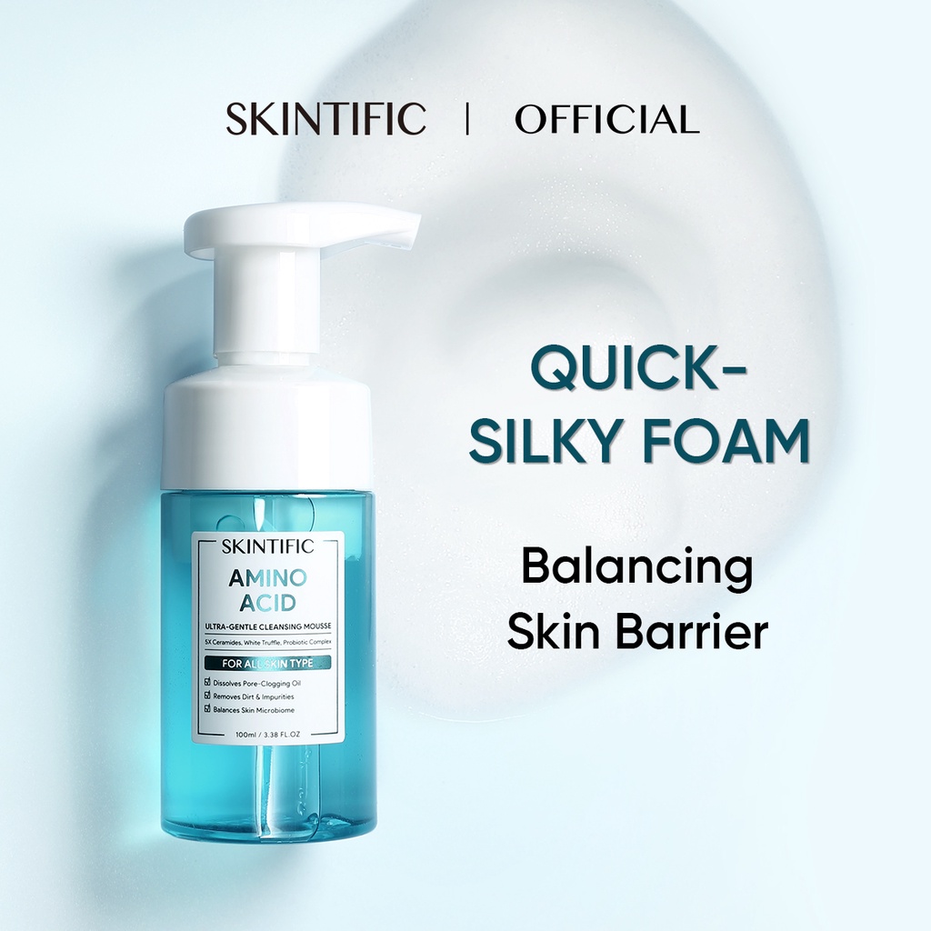 [Ready Stock] SKINTIFIC Amino Acid Ultra Gentle Cleansing Mousse 100ml
Pembersih Wajah Facial Cleanser Sabun Muka Face Wash Foam Cleanser