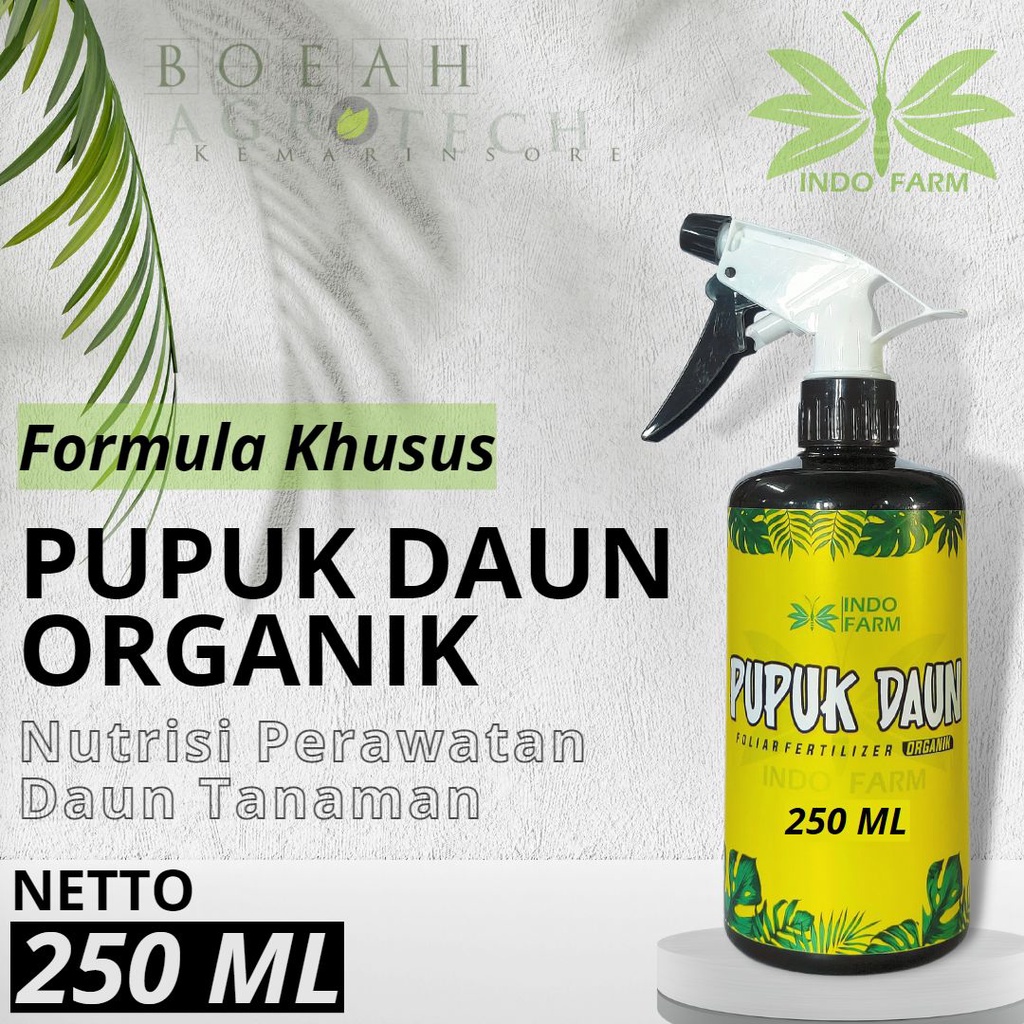 INDO FARM - Pupuk Daun Organik Suplemen Kesuburan Daun Siap Digunakan 250 ml