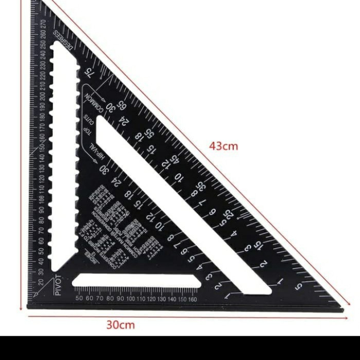 

Matr Speed Square 12 Inch Black /Pengaris Siku Tukang Kayu