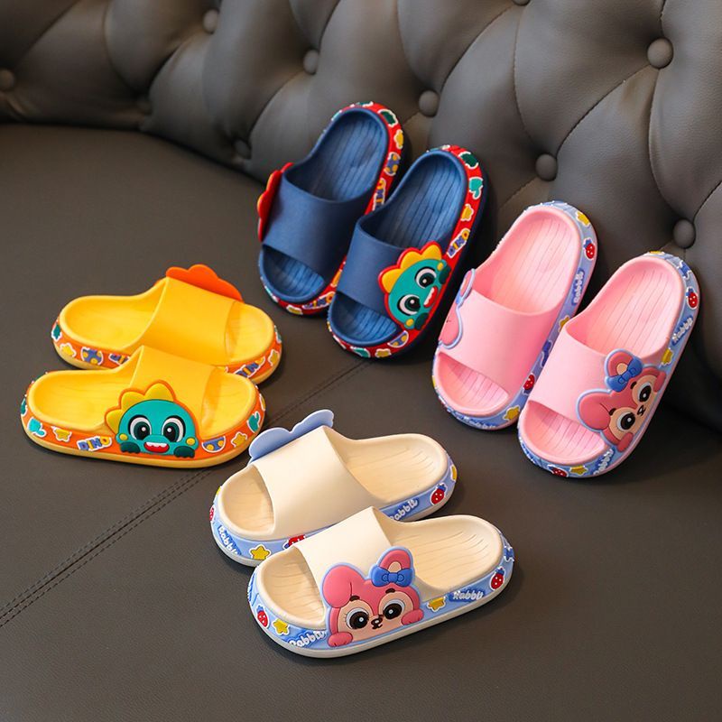 Sandal Slop Anak Karakter Kartun Pompom Import High Quality