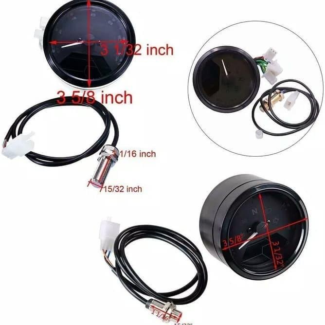 Tachometer Spedometer Odometer Digital Full Fitur Sepeda Motor