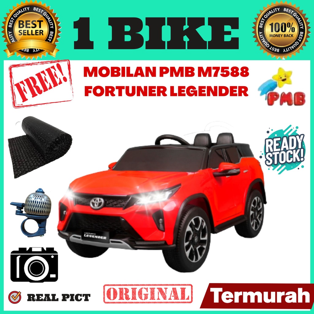 Mobil Aki Anak PMB 7588 Fortuner CRV Innova Lisensi Resmi Original, mobil remote, mobilan muran, mainan anak, mobil mainan