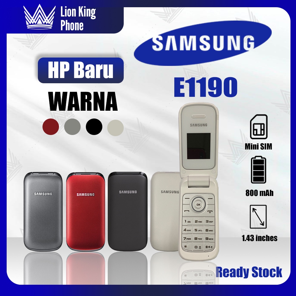 Samsung Lipat E1190 GSM 2G mobile phone Flip phone Bluetooth phone