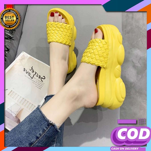 Wedges Terbaru 2022 Wejes Selop Wanita Murah Branded Weges Sandal Jinjit Mewah Pesta Wedges Bridesma