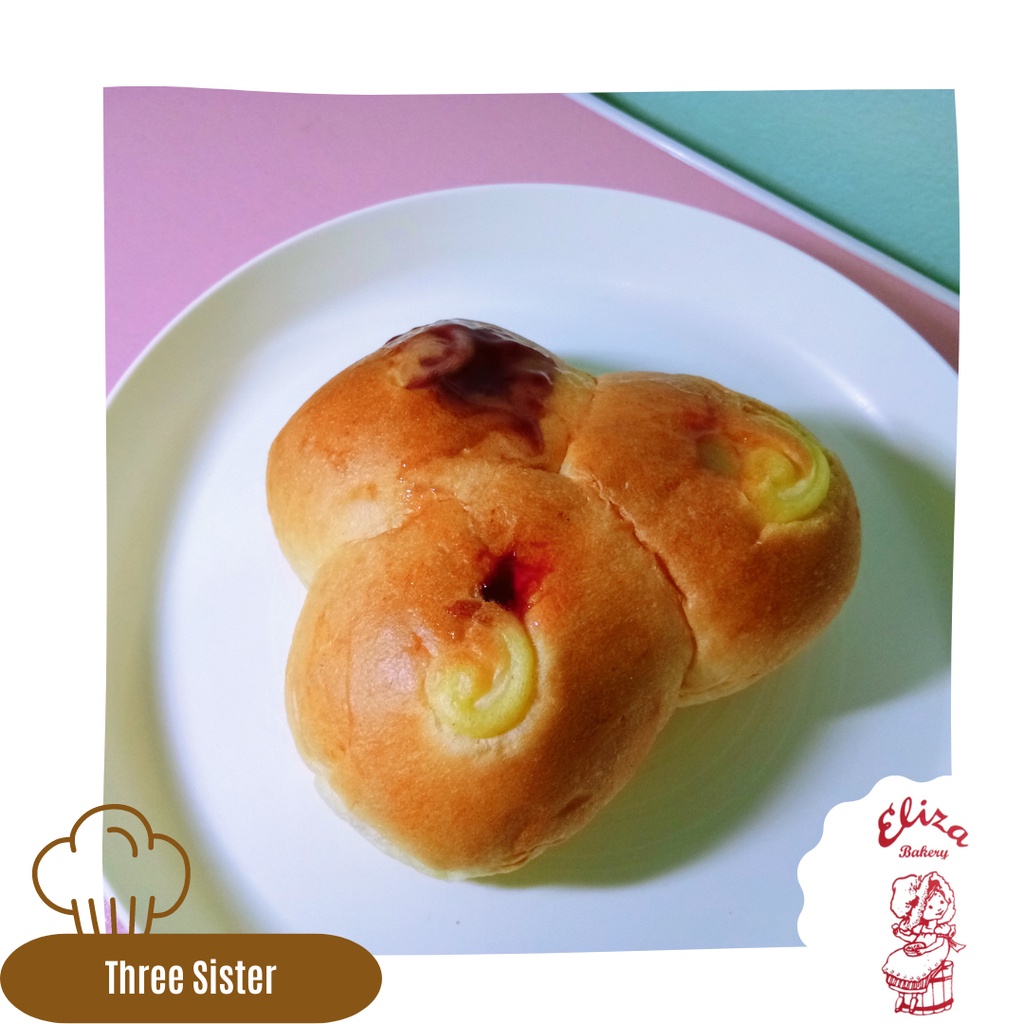 

Aneka Roti isian Selai - Eliza Bakery Bandung Since 1984 - Roti Tanpa Obat / Bahan Kimia