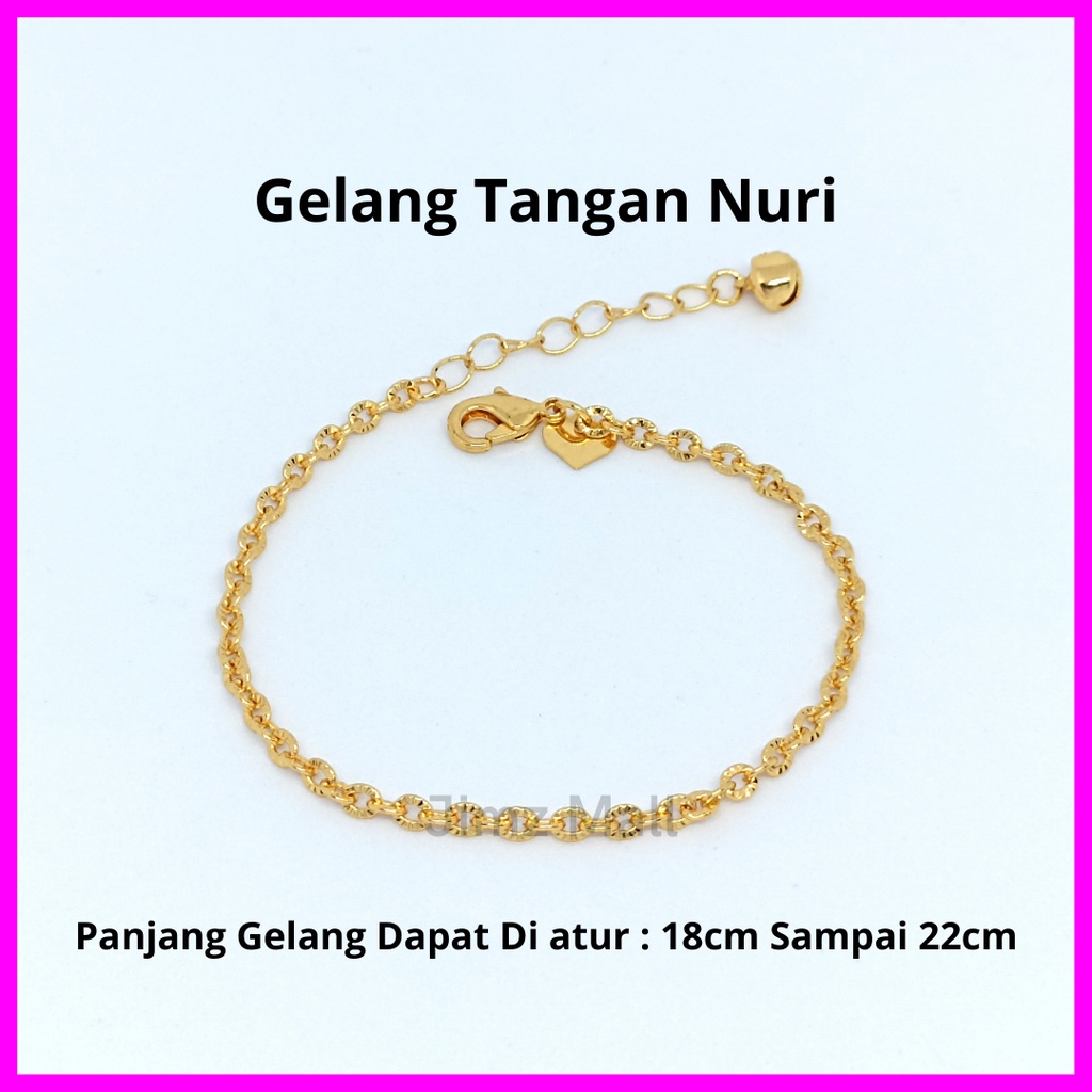 Gelang Tangan Nuri Lapis Emas 24k Tebal