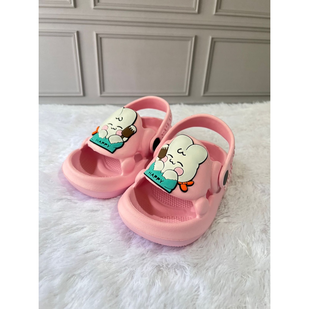 DX-372E-KLC Sandal Anak Perempuan Tali Belakang Karakter Kelinci / Sandal Karet Anak Cewek Merek Dulux Ukuran 20-25