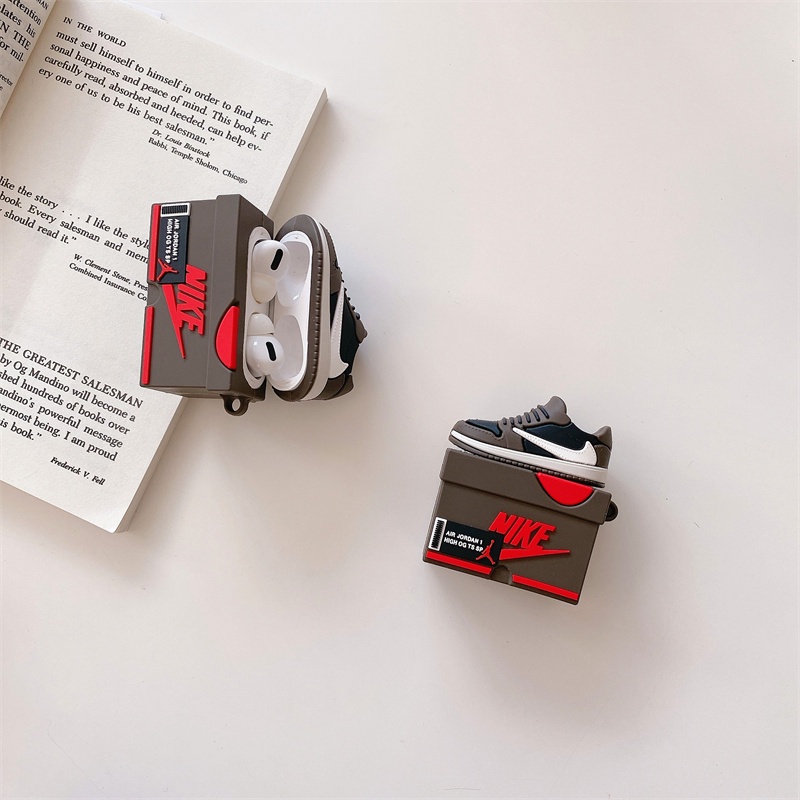 Fashion Olahraga AJ Sepatu 2in1 Holder Airpods Struktur Internal Yang Sesuai Dengan Bluetooth Headset Perlindungan Airpods1 /2 IMD Airpods Pro Case Soft Case