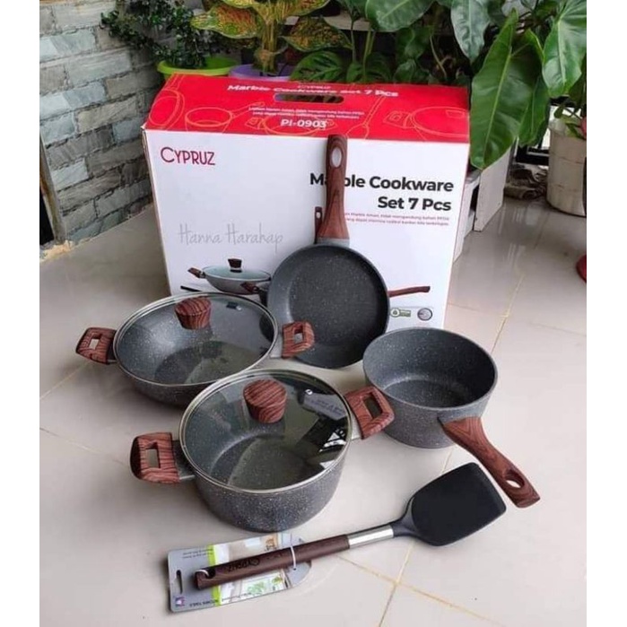 PANCI SET CYPRUZ MARBLE 7 PCS