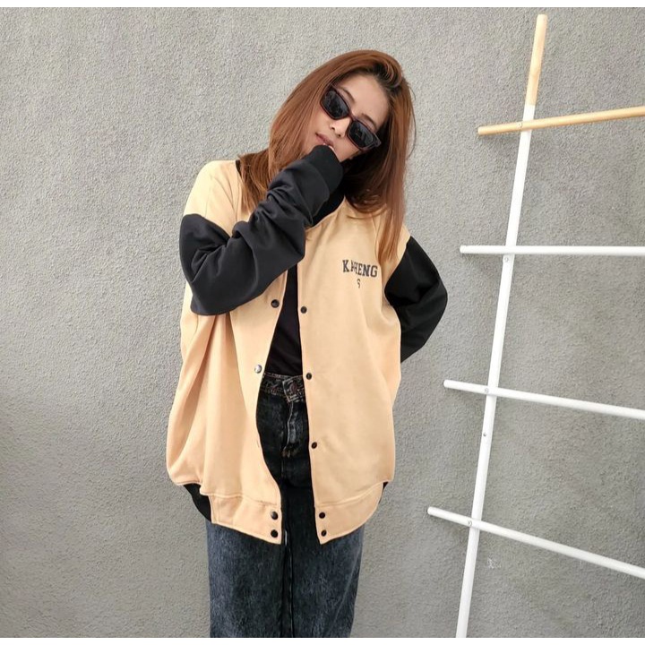 Sweater Baseball KASHENG 2016 2XL Varsity Jacket Bigsize Korean Fashion Look Kasual Santai Modern Kekinian