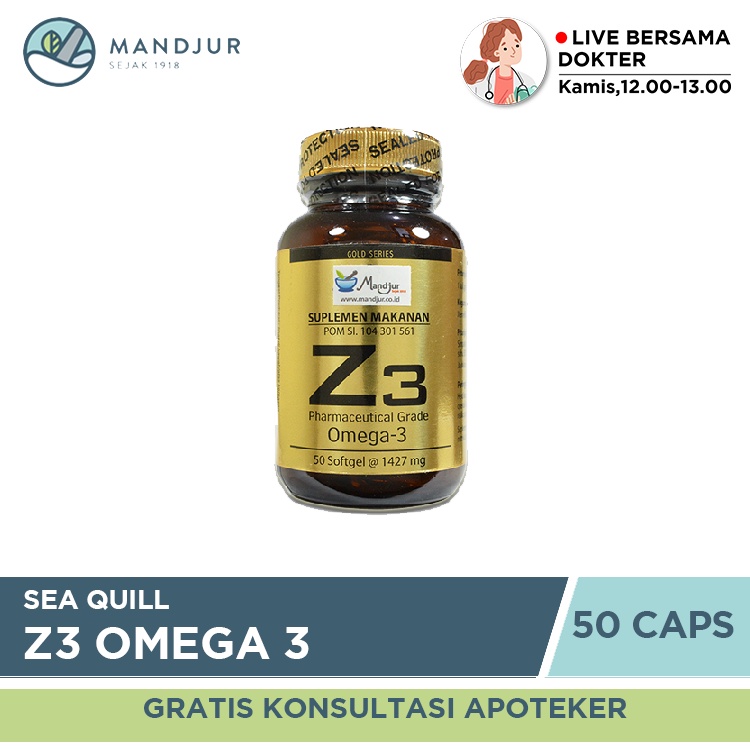 Jual Sea Quill Z3 Pharmaceutical Grade Omega 3 | Shopee Indonesia