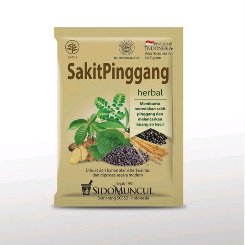 

JAMU SAKIT PINGGANG SIDOMUNCUL (isi 10 sachet)