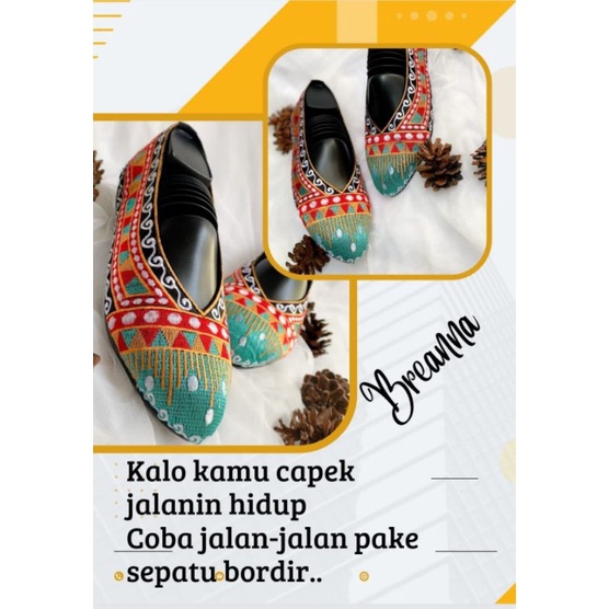 Breanna shoes etnik tosca merah