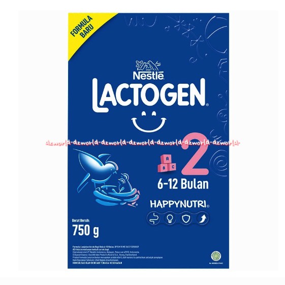 Nestle Lactogen 2  Happynutri 750gr Susu Formula Bayi 6-12bulan Lactogrow 750 gram laktogen Lakto Gen Susu Bubuk Powder Milk Happy Nutri