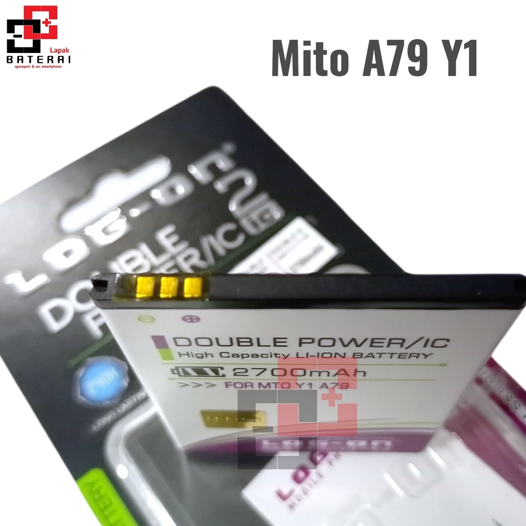 LOG - ON Baterai Mito A79 Y1 (BA000139) Double IC Protection Battery Batre | Original Logon