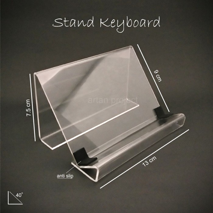 Keyboard Stand Keyboard Pc Tatakan Dudukan Keyboard Display Miring Akrilik