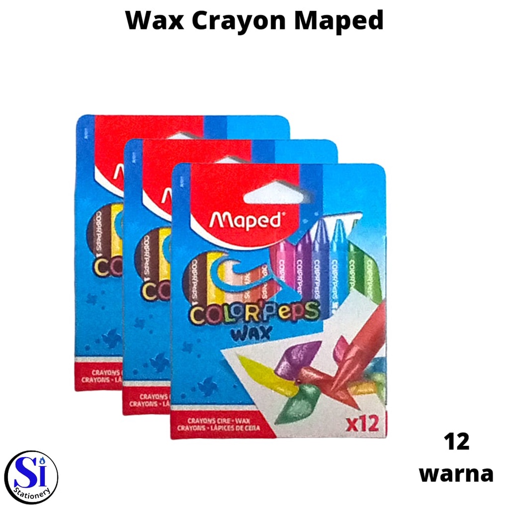 

Crayon Maped Lilin /Wax Crayons 12 Warna - Card Board 861011