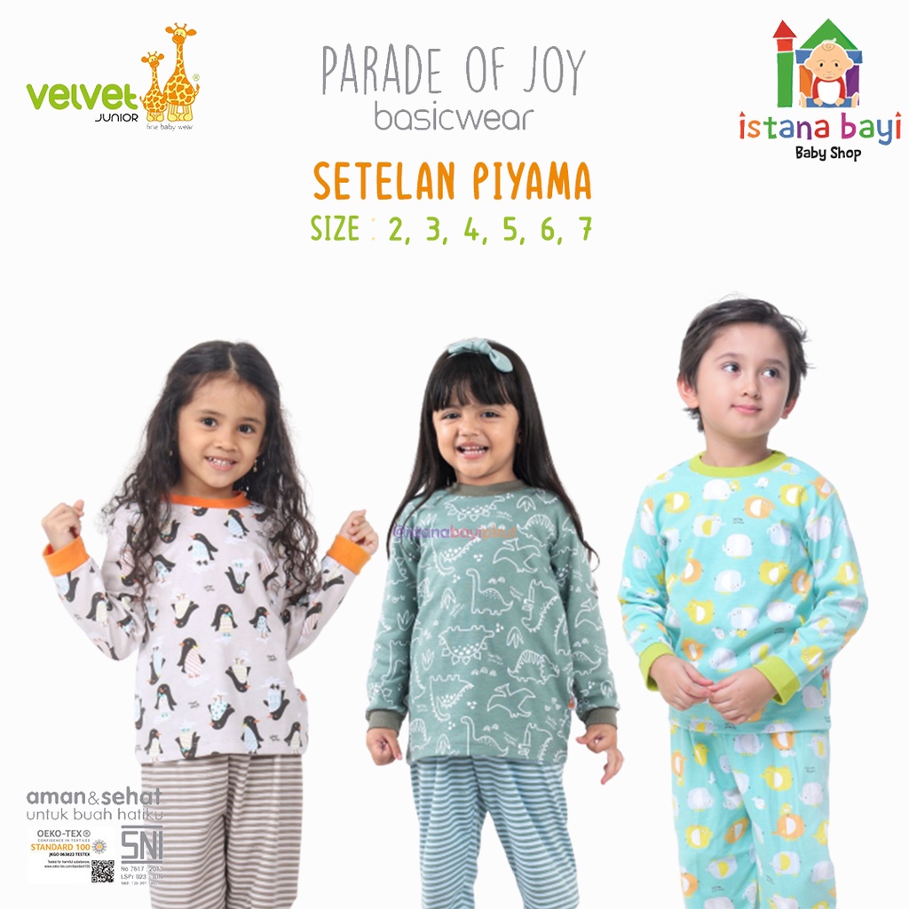 Velvet Junior GREAT ADVENTURE Piyama - Velvet Piyama Anak 7 -10 Tahun/Setelan piyama anak/piyama bayi-VELVET MOTIF NORTHERN