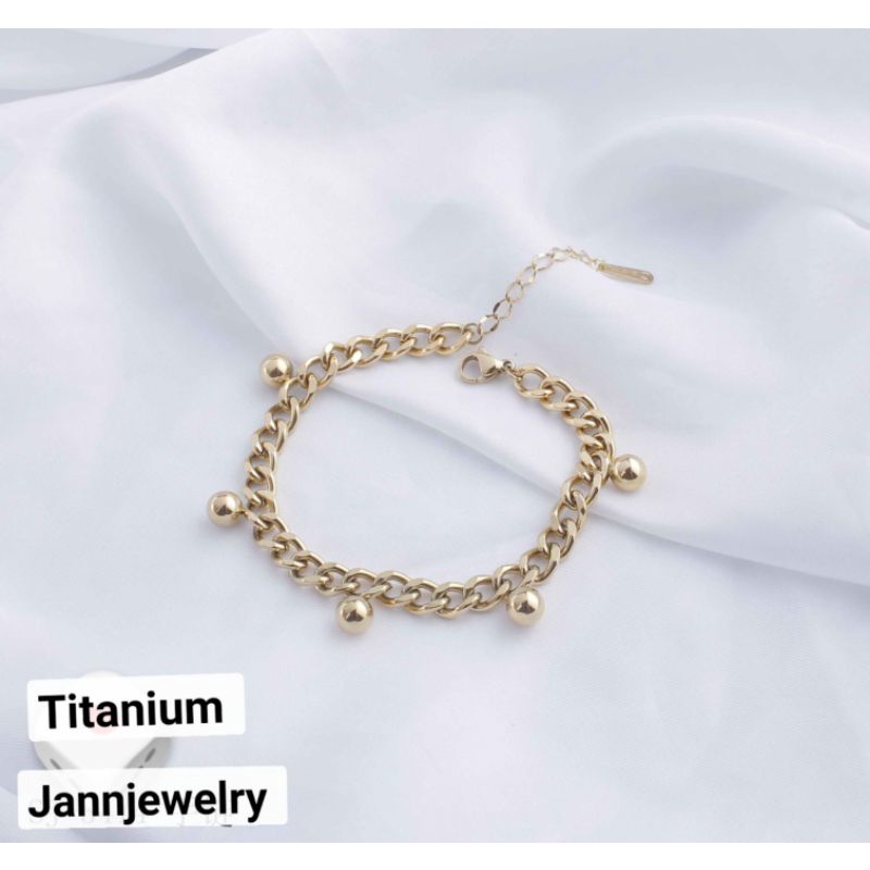 gelang cantik korea rantai titanium asli anti karat&amp;alergi