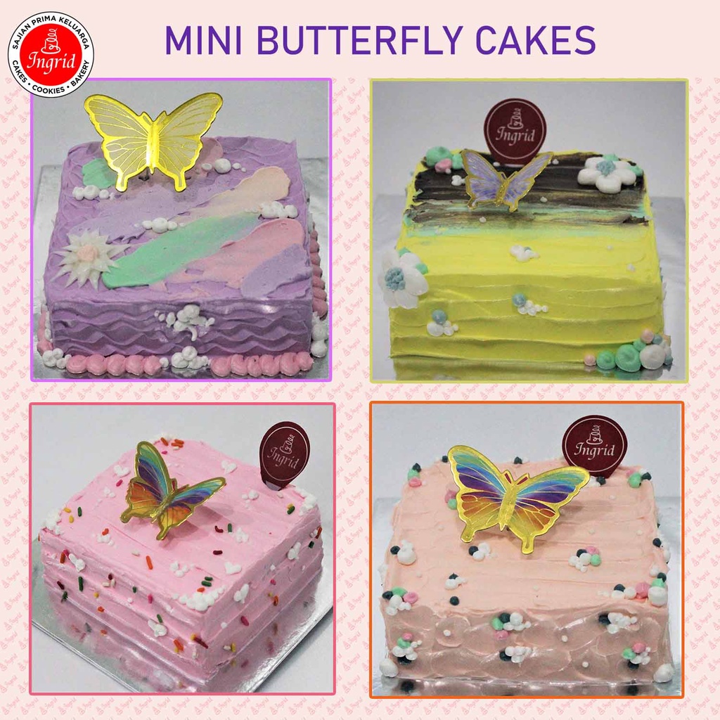 

Mini Butterfly Cake / Korean Cake / Topper Kupu / Topper Butterfly