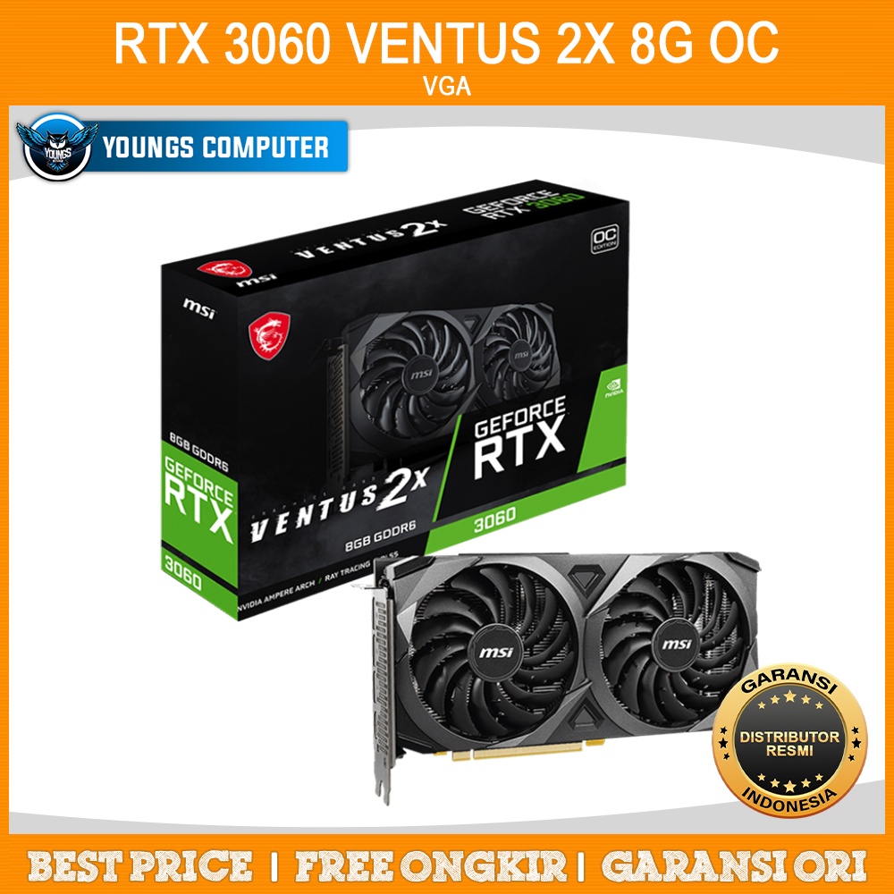 VGA MSI GeForce RTX 3060 VENTUS 2X 8G OC | Nvdia RTX3060 8GB GDDR6