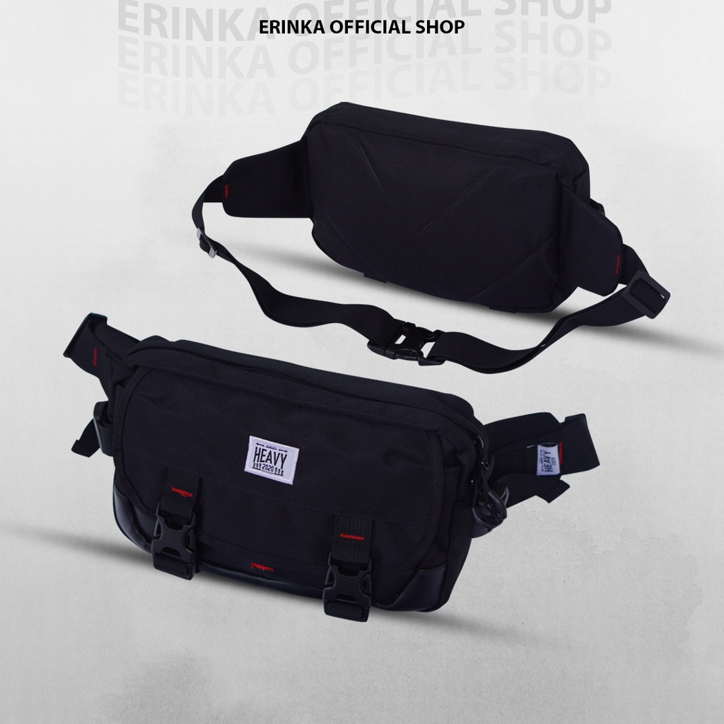 Erinka Official Shop-Waist Bag Flashpack - Heavy- Black - Tas Pinggang