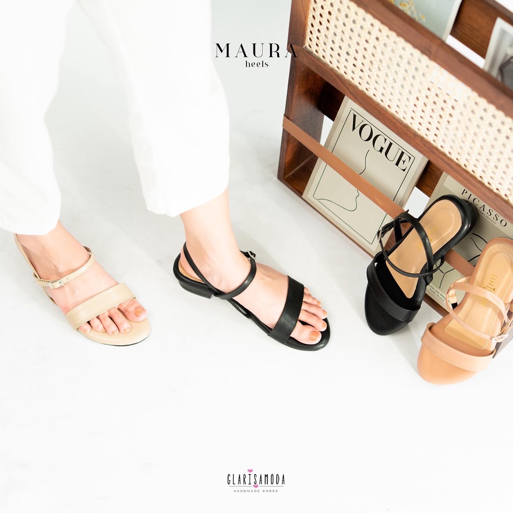 GLARISAMODA Maura Heels 3Cm Tali Sendal Wanita Nyaman